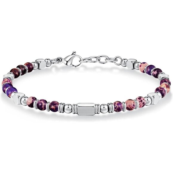 Lilac Boho Beaded Bracelets for Women Trendy Jewelry Gifts for Lover, Mom - Picture 1 of 7